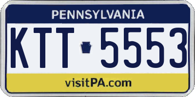 PA license plate KTT5553
