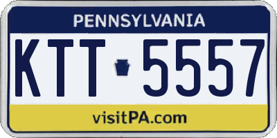 PA license plate KTT5557