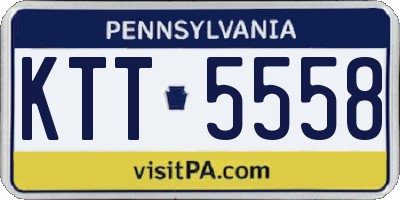 PA license plate KTT5558