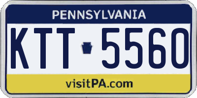 PA license plate KTT5560