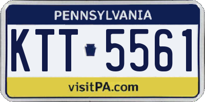 PA license plate KTT5561