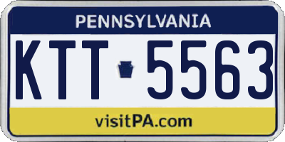 PA license plate KTT5563