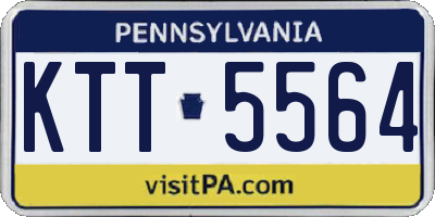 PA license plate KTT5564