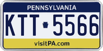 PA license plate KTT5566