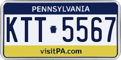 PA license plate KTT5567