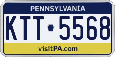 PA license plate KTT5568