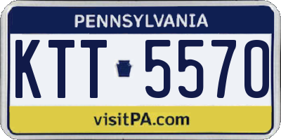 PA license plate KTT5570