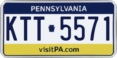 PA license plate KTT5571