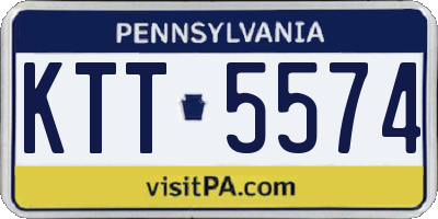 PA license plate KTT5574