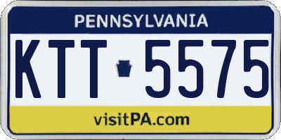 PA license plate KTT5575
