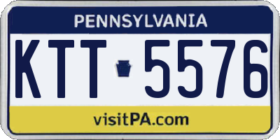 PA license plate KTT5576