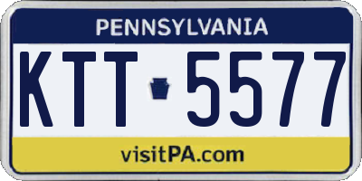 PA license plate KTT5577
