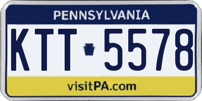 PA license plate KTT5578