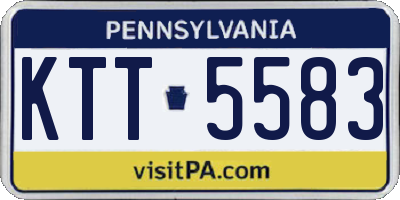 PA license plate KTT5583
