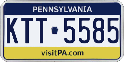 PA license plate KTT5585