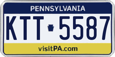 PA license plate KTT5587