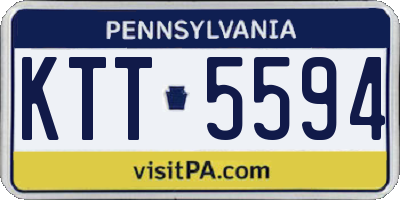 PA license plate KTT5594