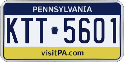 PA license plate KTT5601