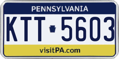 PA license plate KTT5603