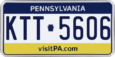 PA license plate KTT5606