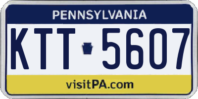 PA license plate KTT5607