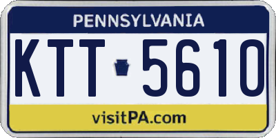 PA license plate KTT5610