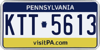 PA license plate KTT5613