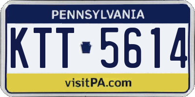 PA license plate KTT5614