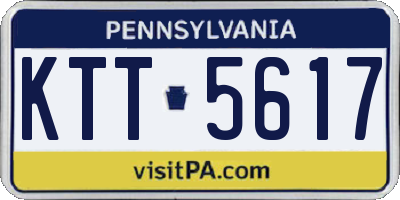 PA license plate KTT5617