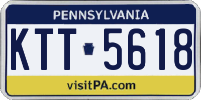PA license plate KTT5618