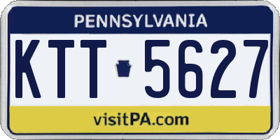 PA license plate KTT5627