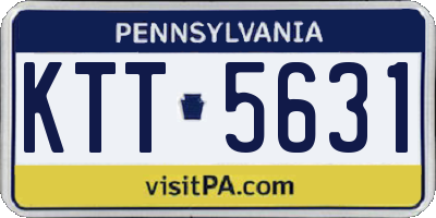 PA license plate KTT5631