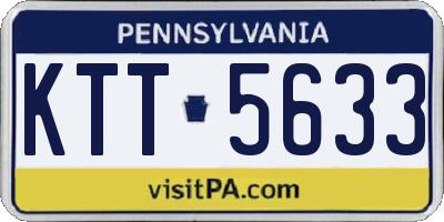 PA license plate KTT5633