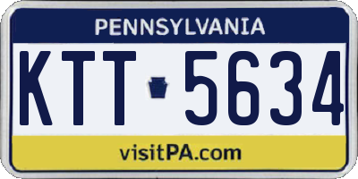 PA license plate KTT5634
