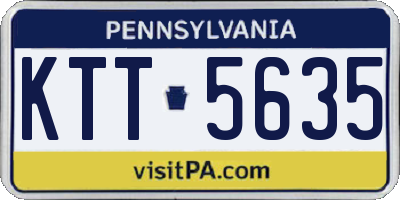 PA license plate KTT5635