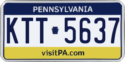 PA license plate KTT5637