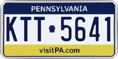 PA license plate KTT5641