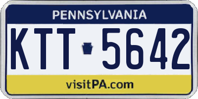 PA license plate KTT5642
