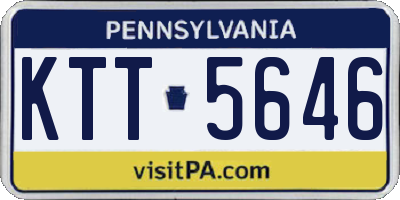 PA license plate KTT5646