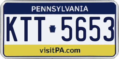 PA license plate KTT5653