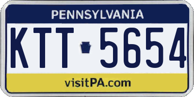 PA license plate KTT5654