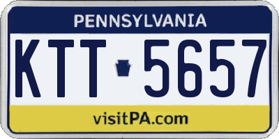 PA license plate KTT5657