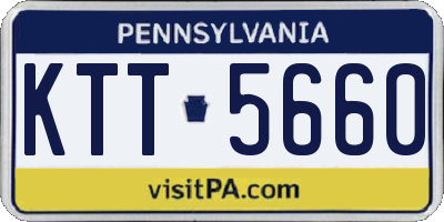 PA license plate KTT5660