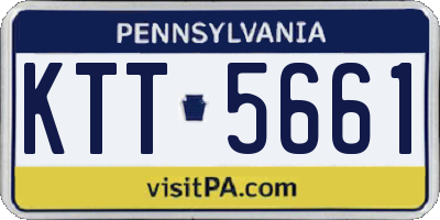 PA license plate KTT5661