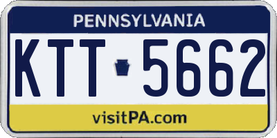 PA license plate KTT5662