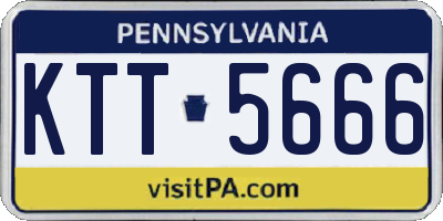 PA license plate KTT5666