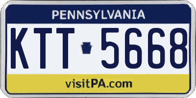 PA license plate KTT5668