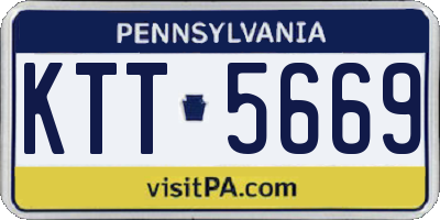 PA license plate KTT5669