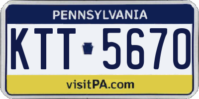 PA license plate KTT5670