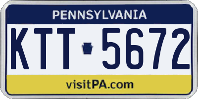 PA license plate KTT5672